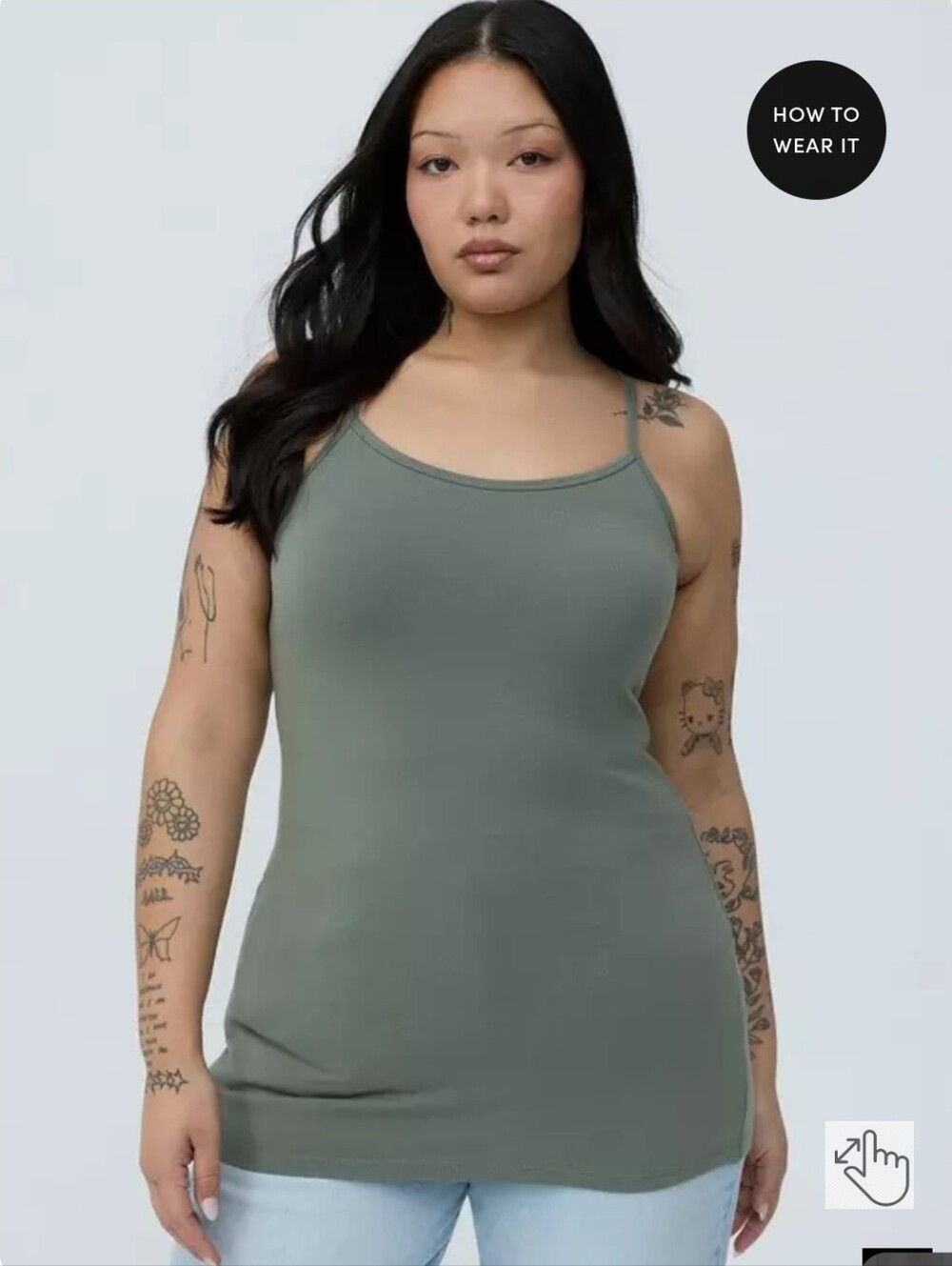 Torrid NWT Foxy Tunic Cami - Agave Green - Size 0